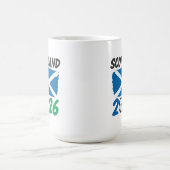 Scotland 2026 Soccer Fan Design / Saltire and Foot コーヒーマグカップ (中央)