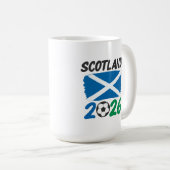 Scotland 2026 Soccer Fan Design / Saltire and Foot コーヒーマグカップ (正面右)