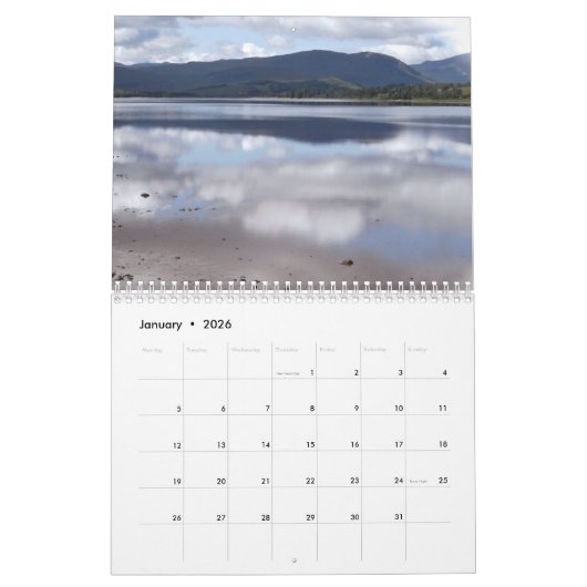 Scotland Calendar 2026 カレンダー (1月 2026)