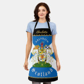 Scotland Chefs Apron, Aberdeen, Scottish Flag エプロン (着用した状態)