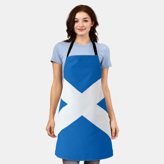 Scotland flag All-Over Print Apron エプロン (着用した状態)