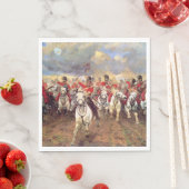 Scotland For Ever （騎兵将校） (軍隊) スタンダードランチョンナプキン (インサイチュ)