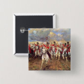 Scotland For Ever （騎兵将校） (軍隊) 缶バッジ (正面&裏面)