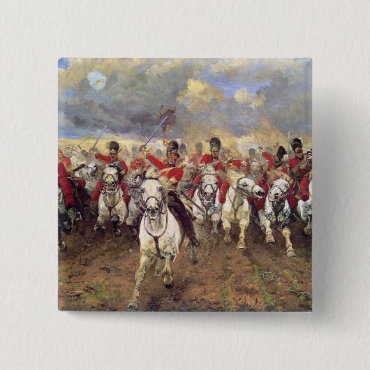 Scotland For Ever （騎兵将校） (軍隊) 缶バッジ (正面)