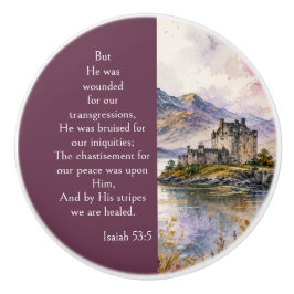 Scotland Highlands Aesthetic, Isaiah 53:5 Bible  セラミックノブ
