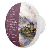 Scotland Highlands Aesthetic, Isaiah 53:5 Bible  セラミックノブ (右)