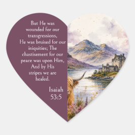 Scotland Highlands Aesthetic, Isaiah 53:5 Bible  ハートシール