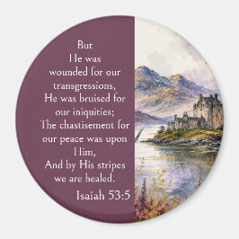Scotland Highlands Aesthetic, Isaiah 53:5 Bible  マグネット