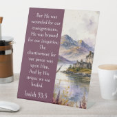 Scotland Highlands Aesthetic, Isaiah 53:5 Bible 台座サイン (インサイチュ)