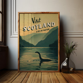 Scotland Loch Ness Monster Poster ポスター