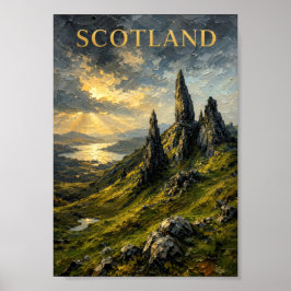 Scotland: Mythical Sunrise Highlands Art Souvenir ポスター