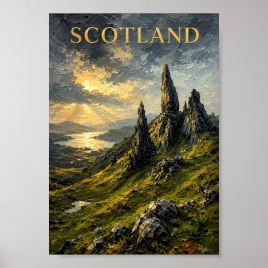 Scotland: Mythical Sunrise Highlands Art Souvenir ポスター (正面)