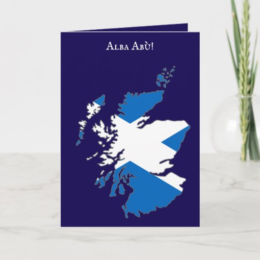 Scotland Rugby Fan Saltire Flag Map カード (正面)
