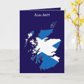 Scotland Rugby Fan Saltire Flag Map カード (黄色い花)