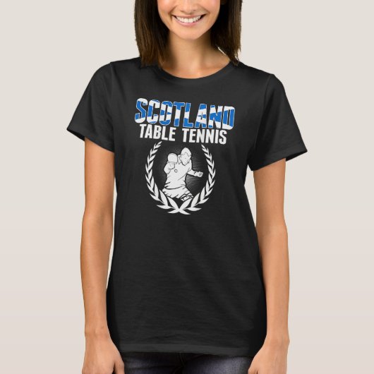 Scotland Table Tennis   Scottish Ping Pong Support Tシャツ (正面)