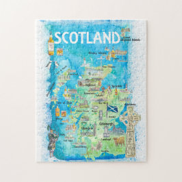 Scotland UK Travel Map ジグソーパズル