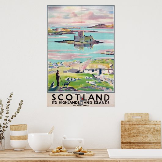 Scotland vintage travel ポスター (キッチン)