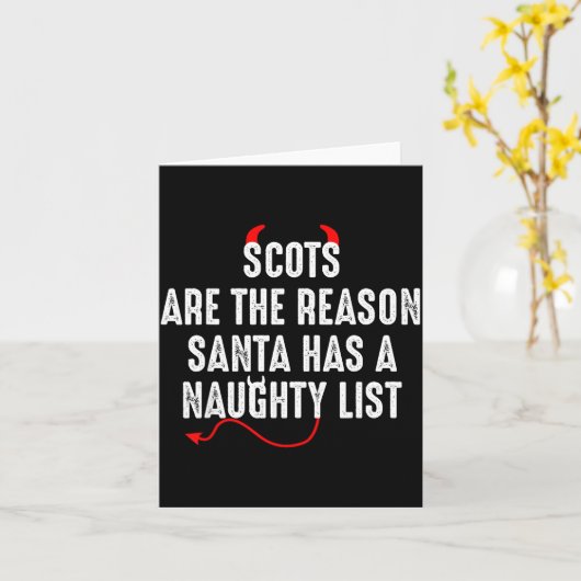 Scots Are The Reason Santa Has A Naughty List  カード (黄色い花)