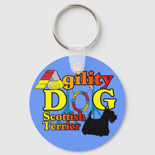 Scotsh_Terrier_Agility キーホルダー (正面)