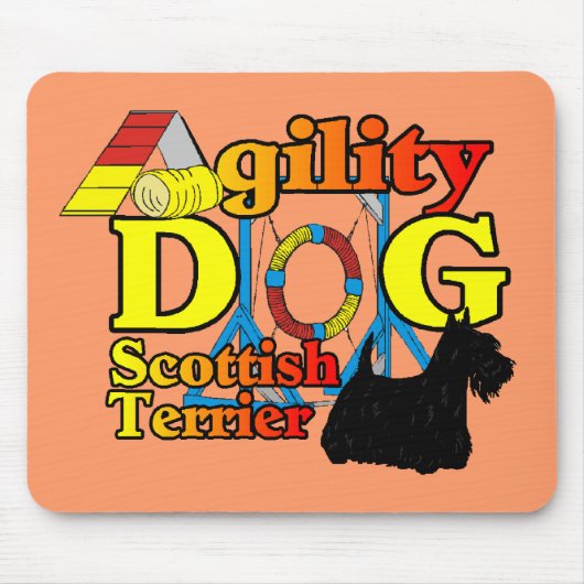 Scotsh_Terrier_Agility マウスパッド (正面)