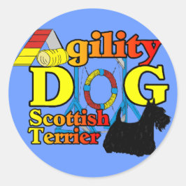 Scotsh_Terrier_Agility ラウンドシール