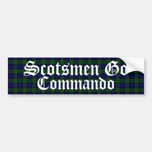 Scotsmenユーモアのあるタータンチェックプレイドバンパーステッカー バンパーステッカー