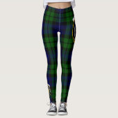 Scotstee Clan Campbell Crest Tartan Women Leggings レギンス (正面)