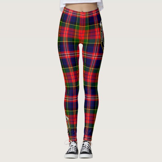 Scotstee Clan MacPherson Ancient Crest Tartan レギンス (正面)