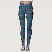 Scotstee Clan Sandilands Crest Tartan Women レギンス (正面)