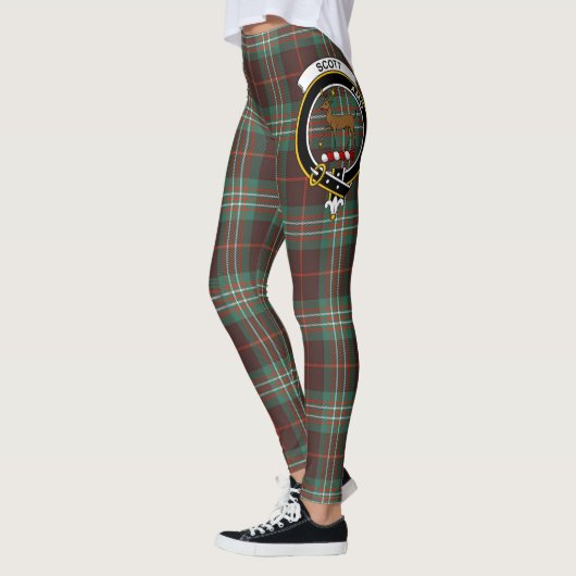 Scotstee Clan Scott Brown Ancient Crest Tartan レギンス (左)