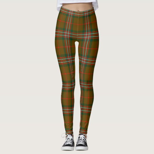 Scotstee Clan Scott Brown Modern Tartan Women レギンス (正面)