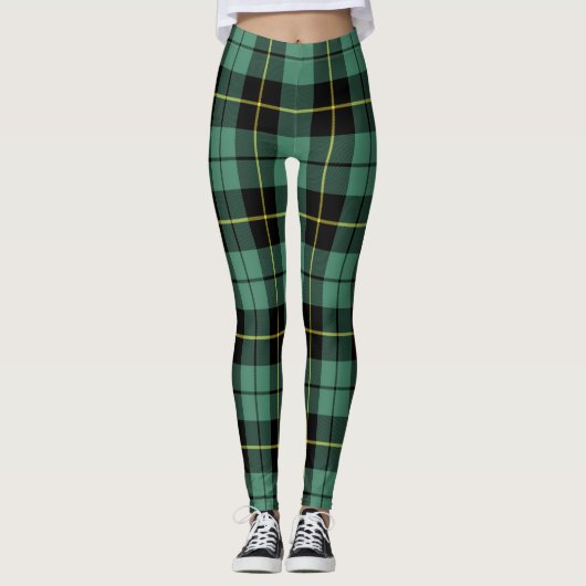 Scotstee Clan Wallace Ancient Tartan Women Legging レギンス (正面)