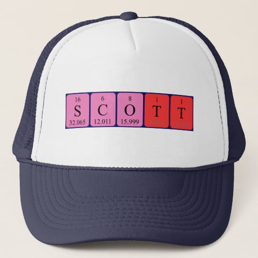 Scott周期表名hat キャップ (正面)