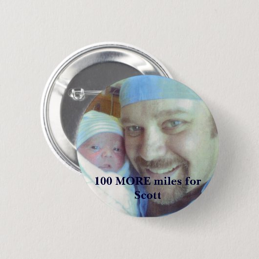 scott1、スコットのための100つのより多くのマイル 缶バッジ (正面&裏面)