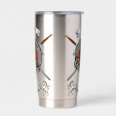 Scott Clan Badge Tartan & Swords 保温保冷タンブラー (左面)