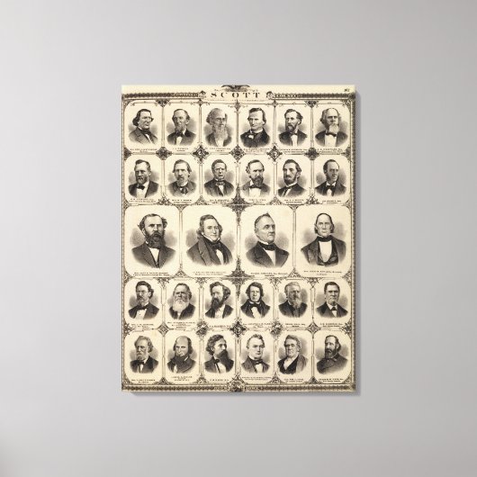 Scott Countyの市民のポートレート キャンバスプリント (正面)