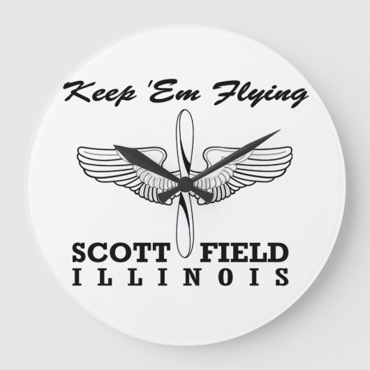 Scott Field（空軍基地）、ベルヴィル、IL ラージ壁時計 (正面)