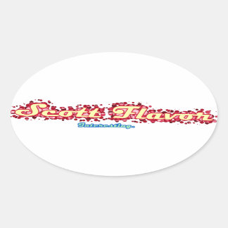 Scott Flavor：興味深いステッカー 楕円形シール