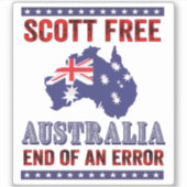 Scott Free Australiaエラー終了 シール (正面)