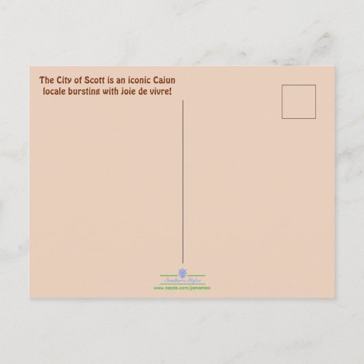 Scott, Louisiana  ポストカード (裏面)