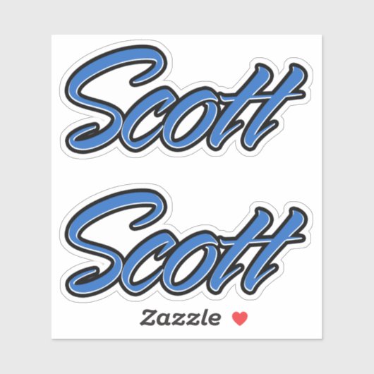 Scott Name blue Aufkleber Sticker Stickerset シール (シート)