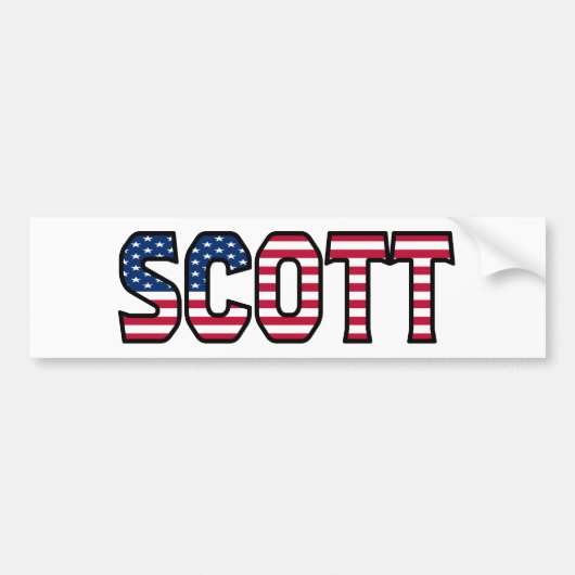 Scott Name Vorname USA Aufkleber Sticker Auto バンパーステッカー (正面)