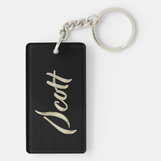 Scott Name whitegold Schlüsselanhänger Anhänger キーホルダー (裏面)