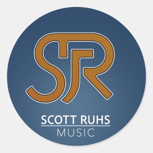 Scott Ruhs ロゴ ラウンドシール (正面)