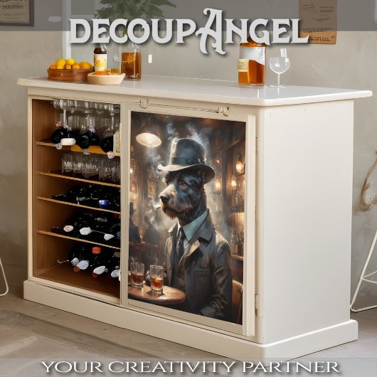 Scott Terrier Dog - Decopage - 薄葉紙