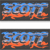 Scott Vorname Name Graffiti Aufkleber Sticker シール (正面)