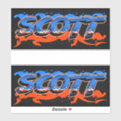 Scott Vorname Name Graffiti Aufkleber Sticker シール (シート)
