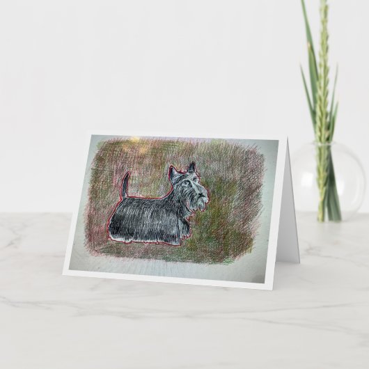 Scottiグリーティングカードカード 箔グリーティングカード (正面)