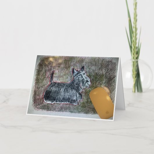 Scottiグリーティングカードカード 箔グリーティングカード (正面)