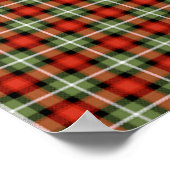 Scottie Dog Scotch Plaid Christmas Holiday Dog ポスター (角)